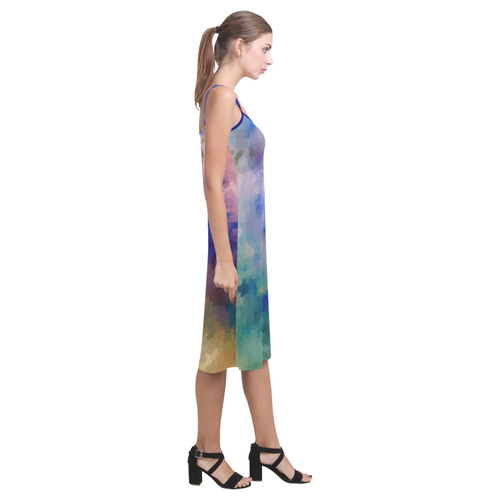 Rainbow Bubble Cloud Alcestis Slip Dress (Model D05)