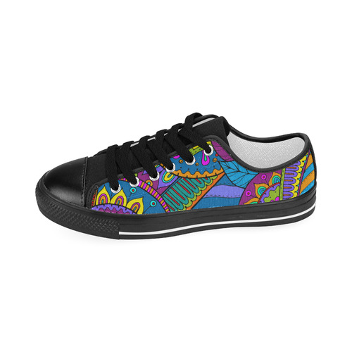 Pop Art PAISLEY Ornaments Pattern multicolored Men's Classic Canvas Shoes (Model 018)