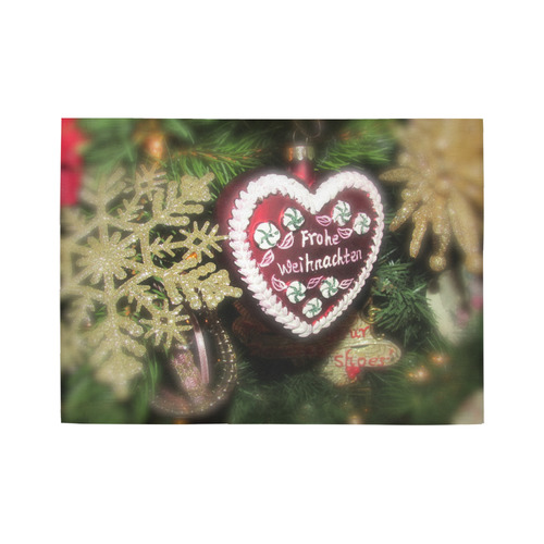 Xmas heart by Martina Webster Area Rug7'x5'