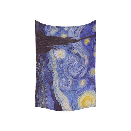 Vincent Van Gogh Starry Night Cotton Linen Wall Tapestry 60"x 40"