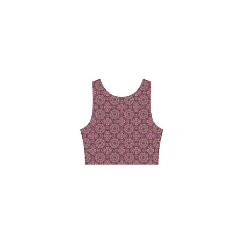 Mauve Doily and Wild Berry Atalanta Casual Sundress(Model D04)