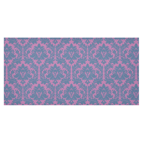 autumn fall colors pink blue damask pattern Cotton Linen Tablecloth 60"x120"