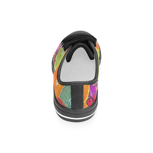 Pop Art Pattern Mix ORANGES SPLASHES multicolored Men's Classic Canvas Shoes (Model 018)