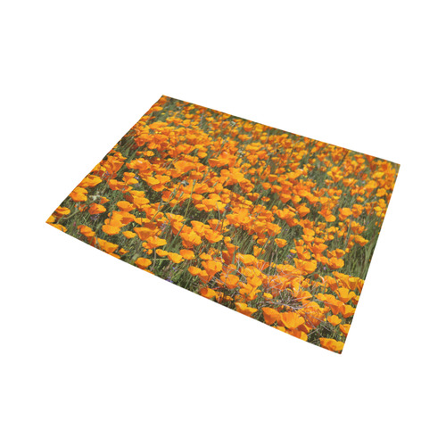 Sea of poppies by Martina Webster Area Rug7'x5'