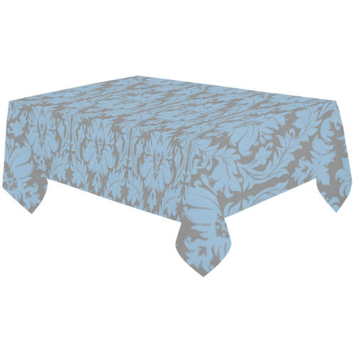 autumn fall colors grey blue damask Cotton Linen Tablecloth 60"x120"