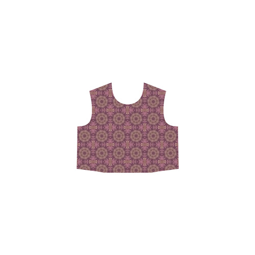 Mauve Doily and Wood Violet Eos Women's Sleeveless Dress (Model D01)