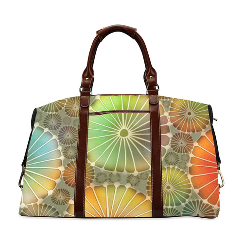 Floral Circles Classic Travel Bag (Model 1643) Remake