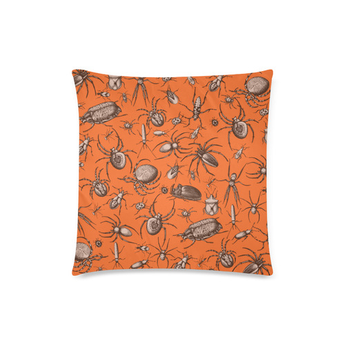 beetles spiders creepy crawlers insects halloween Custom Zippered Pillow Case 18"x18" (one side)