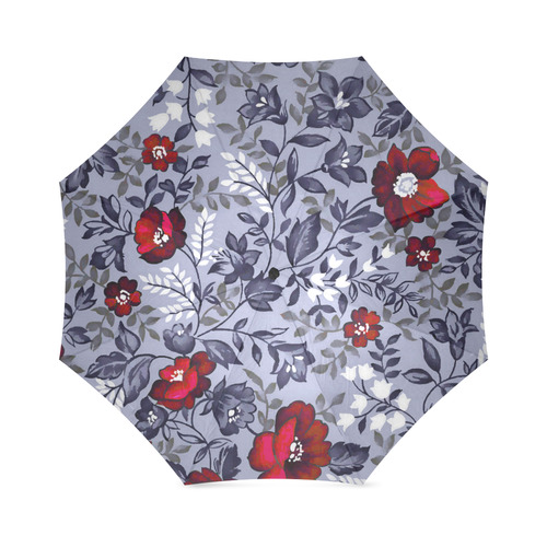 Vintage Floral Wallpaper Beauty Foldable Umbrella (Model U01)