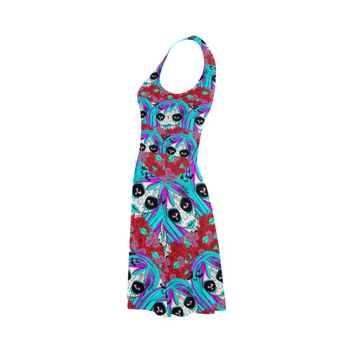 pastel sugar skull n roses Atalanta Sundress (Model D04)