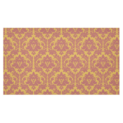 autumn fall colors yellow red damask Cotton Linen Tablecloth 60"x 104"