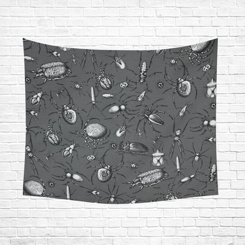 beetles spiders creepy crawlers insects bugs Cotton Linen Wall Tapestry 60"x 51"