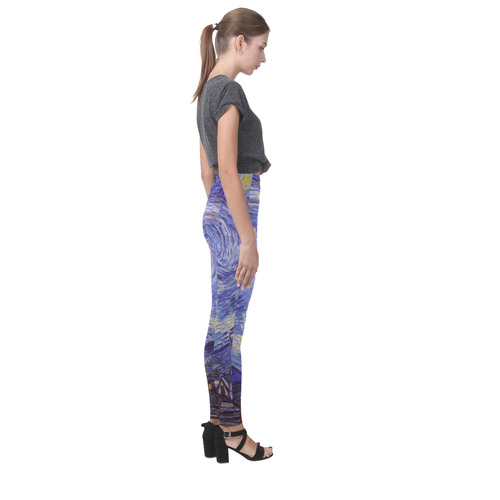 Vincent Van Gogh Starry Night Cassandra Women's Leggings (Model L01)