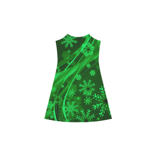 Gorgeous Green Snowflakes Alcestis Slip Dress (Model D05)