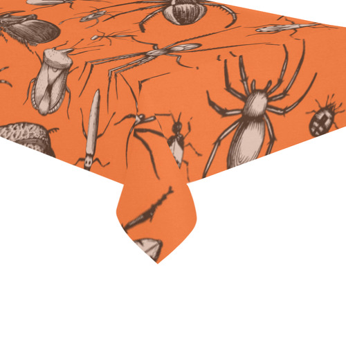 beetles spiders creepy crawlers insects halloween Cotton Linen Tablecloth 60"x120"