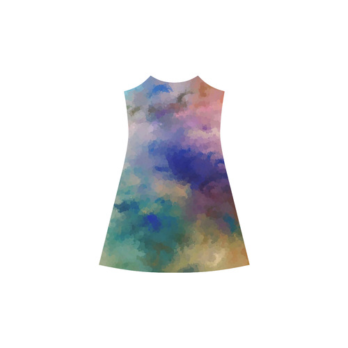 Rainbow Bubble Cloud Alcestis Slip Dress (Model D05)