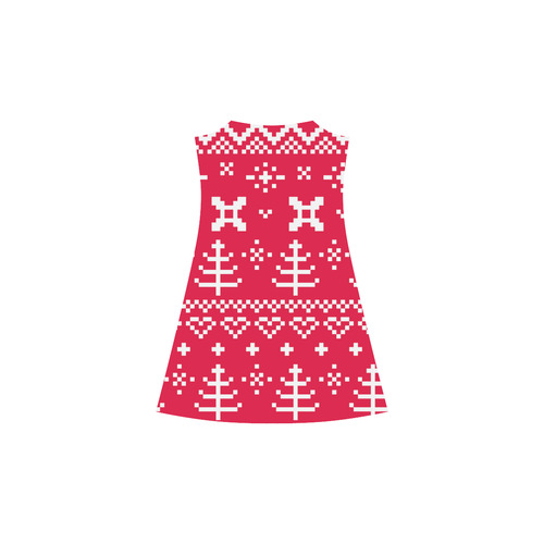 Slovakia - inspired collection. Red and White fresh tones. Slavic - red folk designers dress. Alcestis Slip Dress (Model D05)