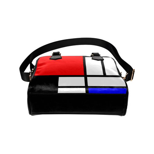 Mosaic DE STIJL Style black yellow red blue Shoulder Handbag (Model 1634)