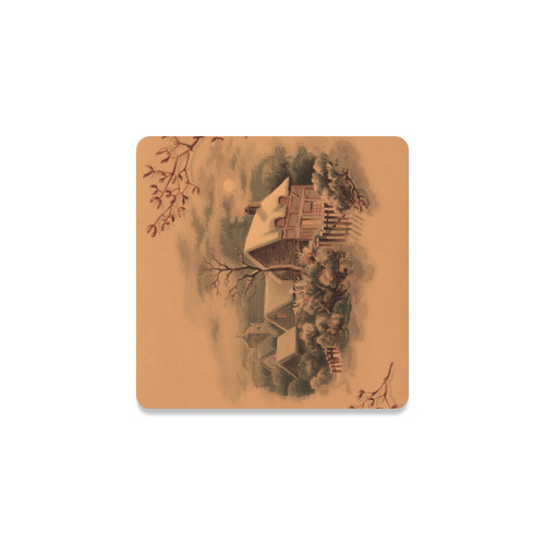 winter scene B Square Coaster