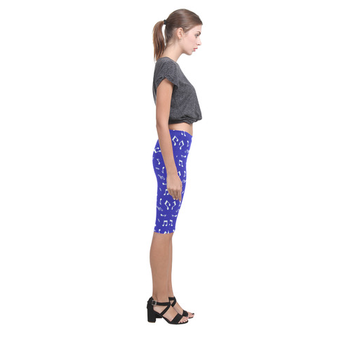 cute music pattern A Hestia Cropped Leggings (Model L03)