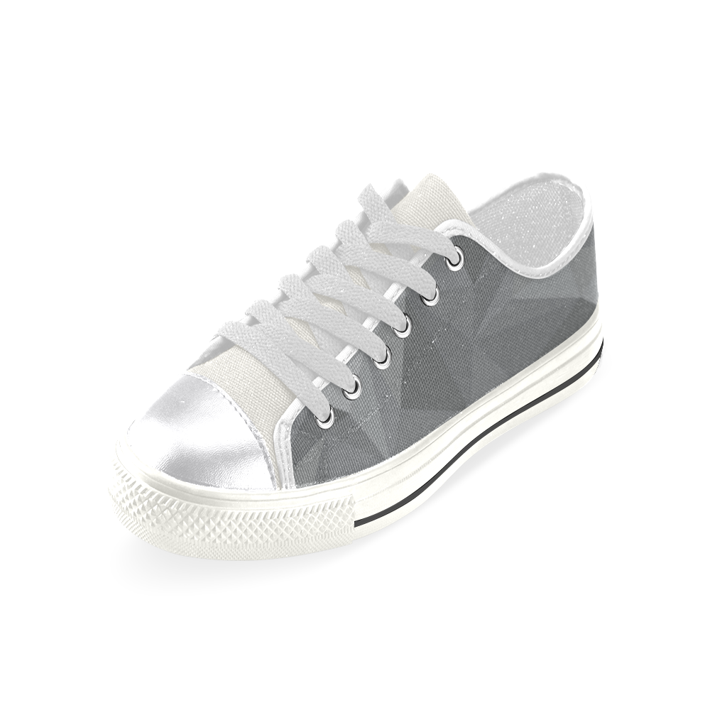 gray polygons Canvas Women's Shoes/Large Size (Model 018) ID D865862