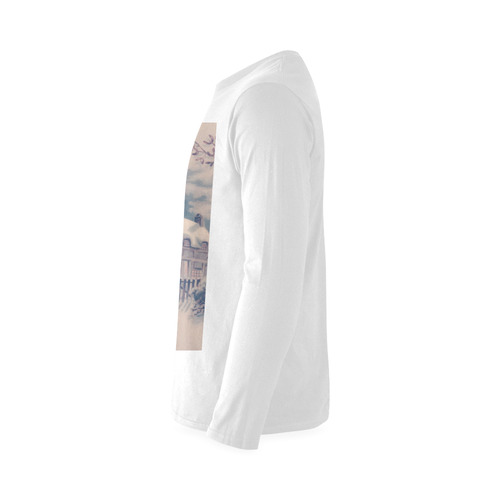 winter scene C Sunny Men's T-shirt (long-sleeve) (Model T08)
