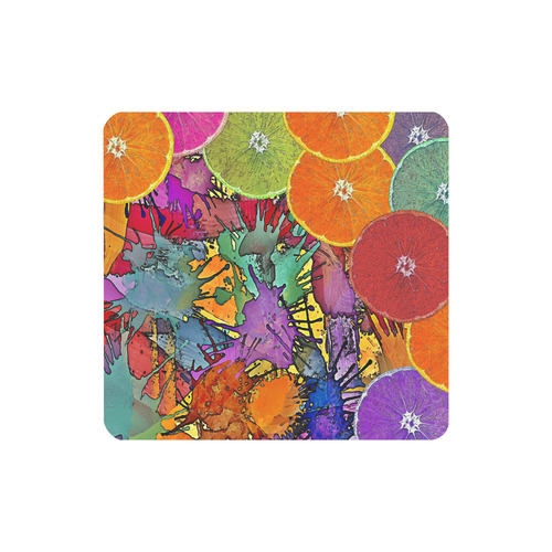 Pop Art Pattern Mix ORANGES SPLASHES multicolored Women's Clutch Wallet (Model 1637)