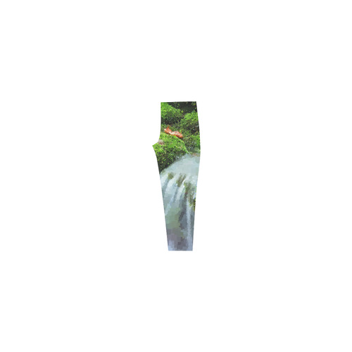 Mossy Pixel Waterfall Capri Legging (Model L02)
