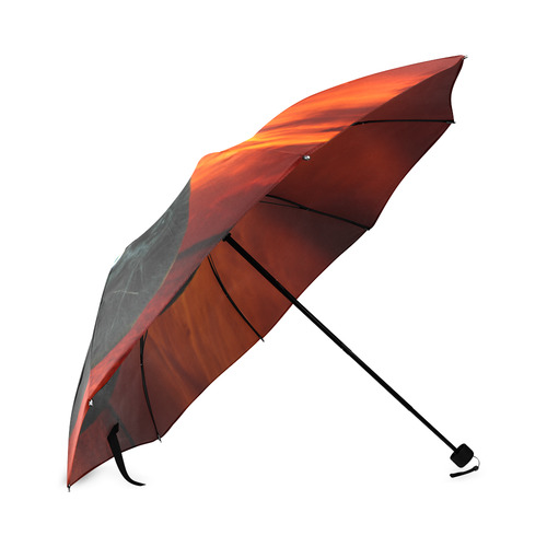 Cat and Red Sky Foldable Umbrella (Model U01)