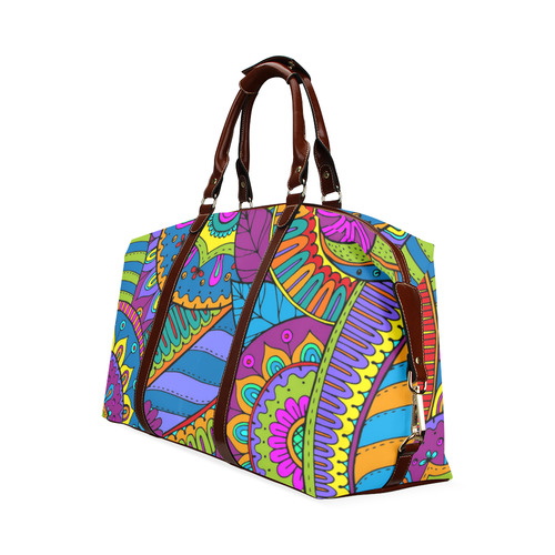 Pop Art PAISLEY Ornaments Pattern multicolored Classic Travel Bag (Model 1643) Remake