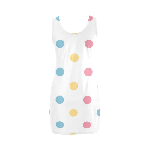 Vintage Baby dots : blue, pink and yellow with white Designers edition : Shop it here Medea Vest Dress (Model D06)