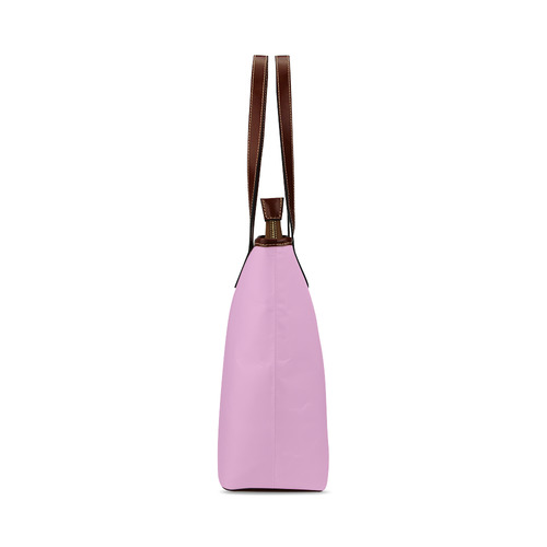 Abstract Triangle Cat Pink Shoulder Tote Bag (Model 1646)