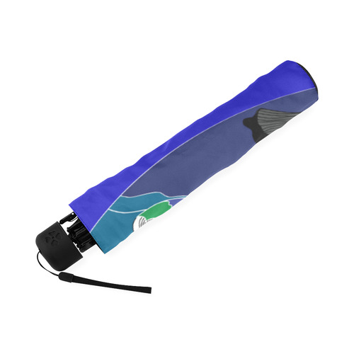 Tropical Cration Blue Foldable Umbrella (Model U01)
