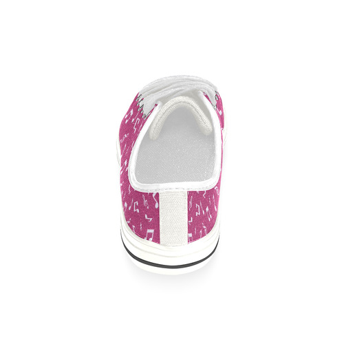 cute music pattern E Canvas Women's Shoes/Large Size (Model 018)