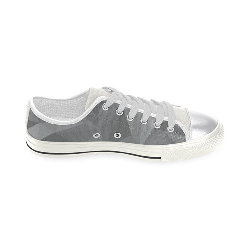 gray polygons Canvas Women's Shoes/Large Size (Model 018) ID D865862