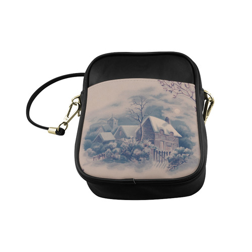 winter scene C Sling Bag (Model 1627)