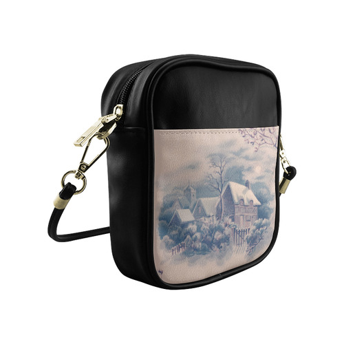 winter scene C Sling Bag (Model 1627)