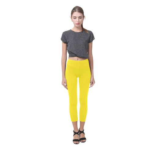 Blazing Yellow Capri Legging (Model L02)