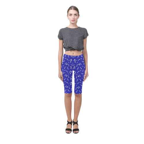 cute music pattern A Hestia Cropped Leggings (Model L03)