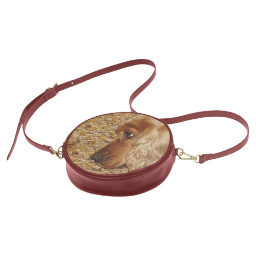 Dog Cocker Spaniel Round Sling Bag (Model 1647)