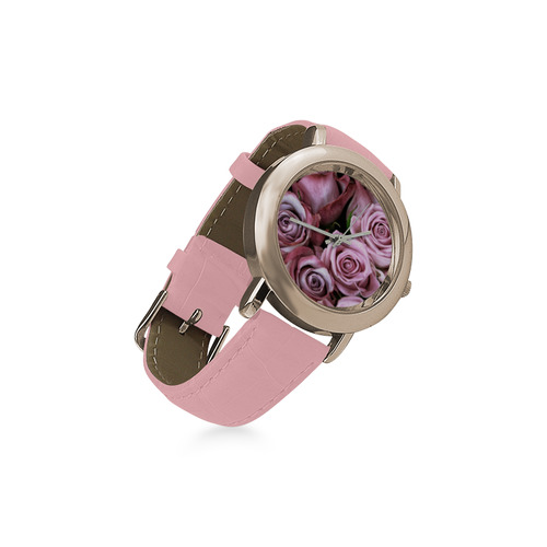 rose Women's Rose Gold Leather Strap Watch(Model 201)