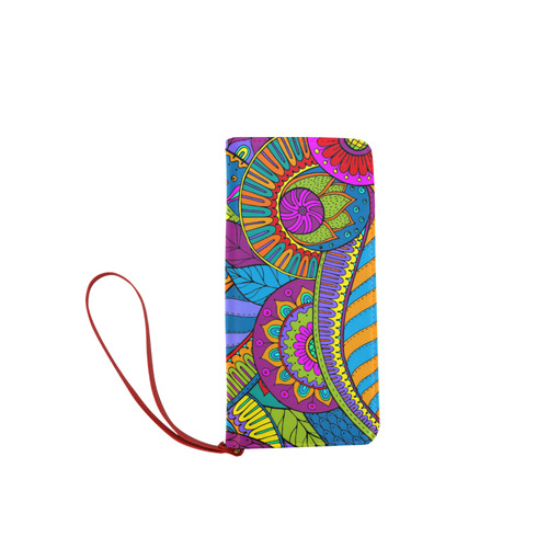 Pop Art PAISLEY Ornaments Pattern multicolored Women's Clutch Wallet (Model 1637)