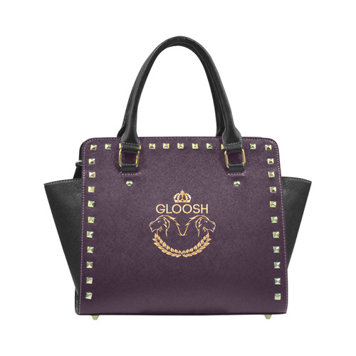 gloosh purple studded bag Rivet Shoulder Handbag (Model 1645)