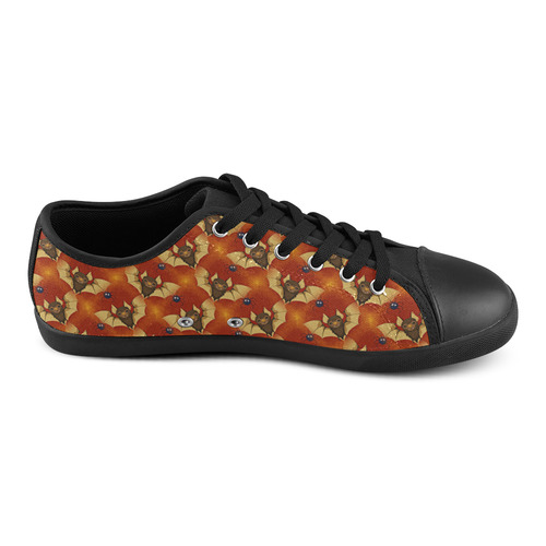 Halloween Bat 20161001 Canvas Shoes for Women/Large Size (Model 016)