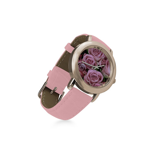 rose Women's Rose Gold Leather Strap Watch(Model 201)