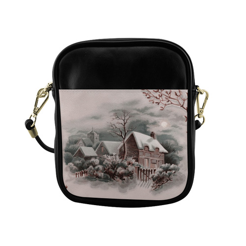 winter scene A Sling Bag (Model 1627)