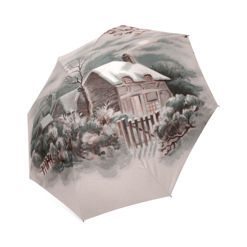 winter scene A Foldable Umbrella (Model U01)