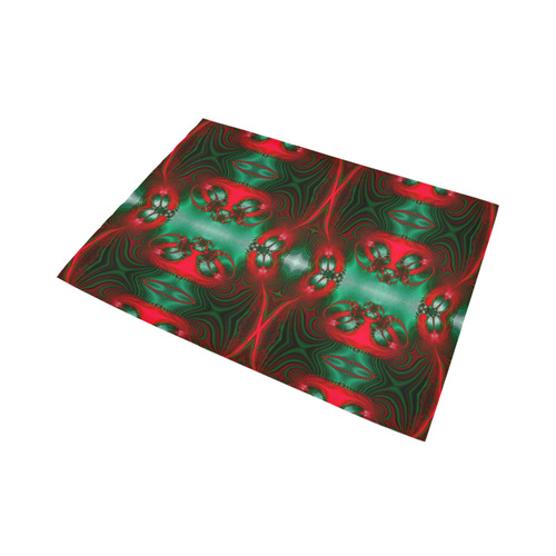 Fractal: Red & Green Christmas Presents Area Rug7'x5'