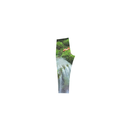 Mossy Pixel Waterfall Capri Legging (Model L02)