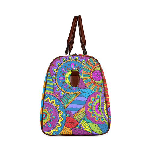 Pop Art PAISLEY Ornaments Pattern multicolored Waterproof Travel Bag/Small (Model 1639)